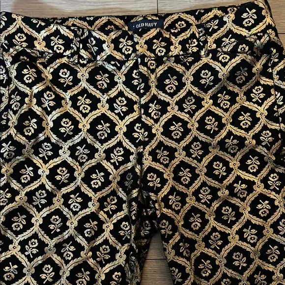 Old Navy Black and Gold Geometric Straight Leg Jumpsuit - Picture 6 of 16